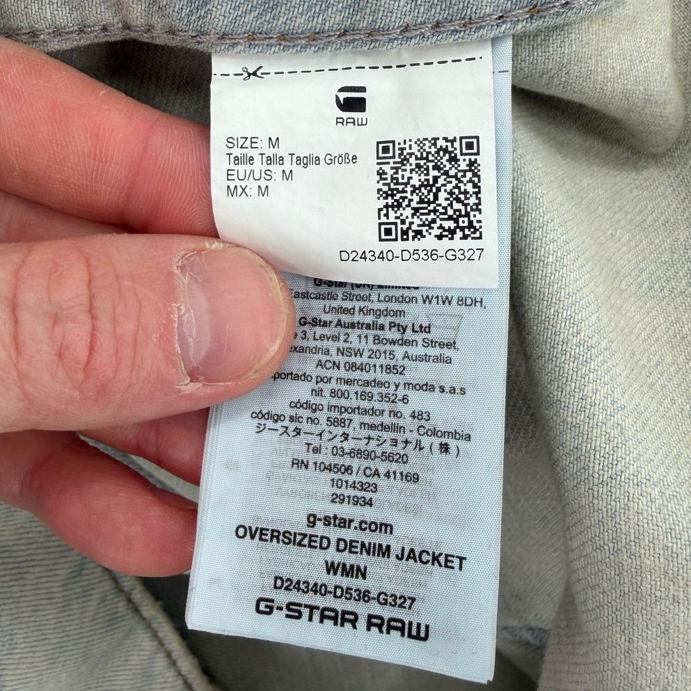 G-Star NWT G-Star RAW Oversized Distressed Akoya Denim Jacket Size M / US 6-8 / IT 42-44 - 13 Thumbnail