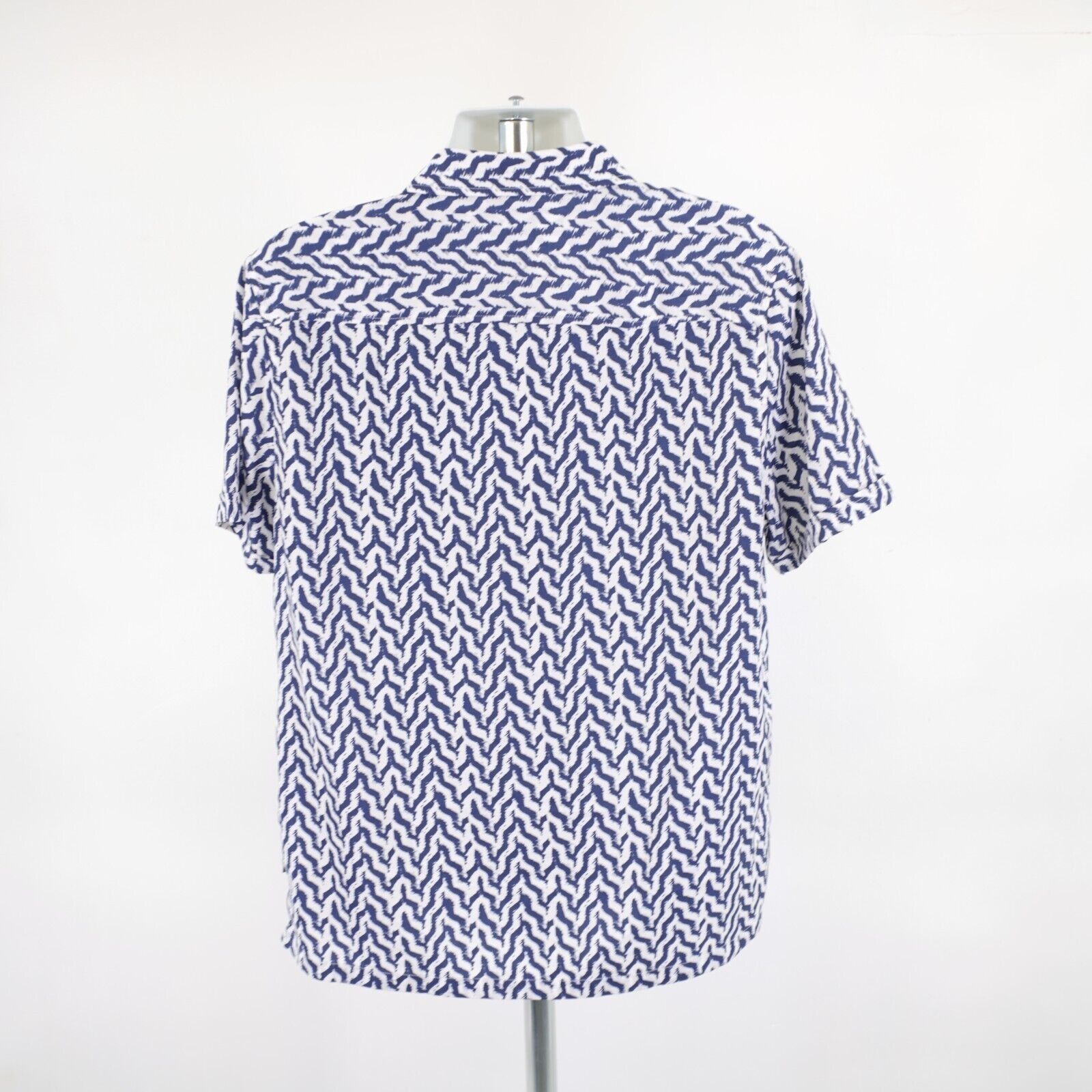 Designer Triton Blue White Zebra Striped Large Stretchy Polyester Dre Size US L / EU 52-54 / 3 - 8 Thumbnail