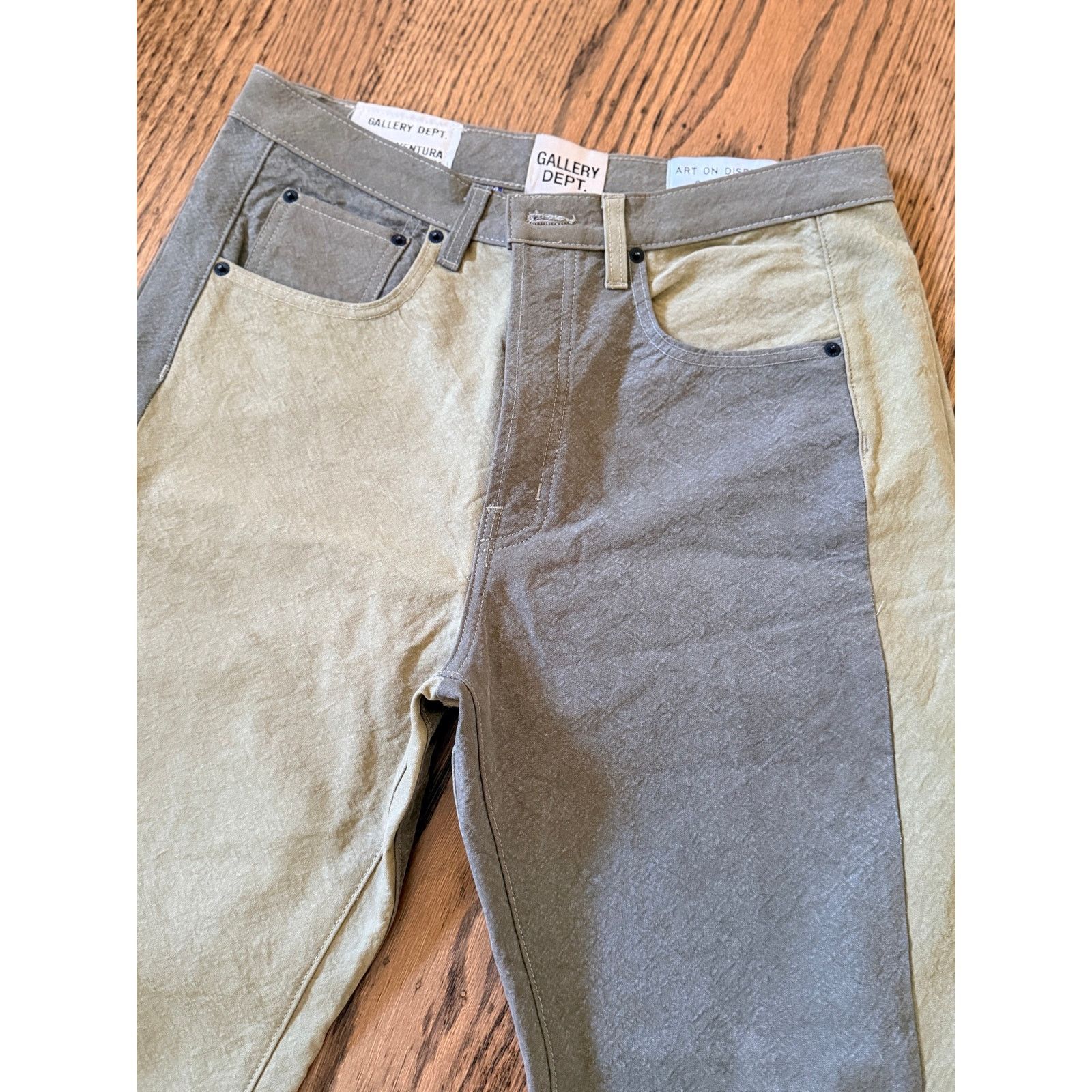 Gallery Dept. Gallery Dept. Ventura Baggy Two-Tone Olive Jeans 34 Size US 34 / EU 50 - 3 Thumbnail