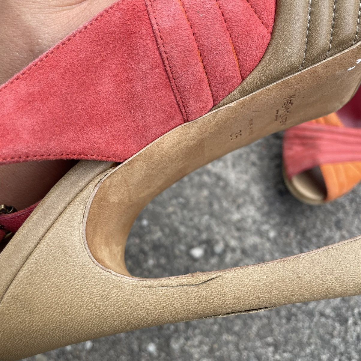 Yves Saint Laurent YSL palais scamossia sandal platform heel yves saint laurent Size US 6 / IT 36 - 9 Thumbnail