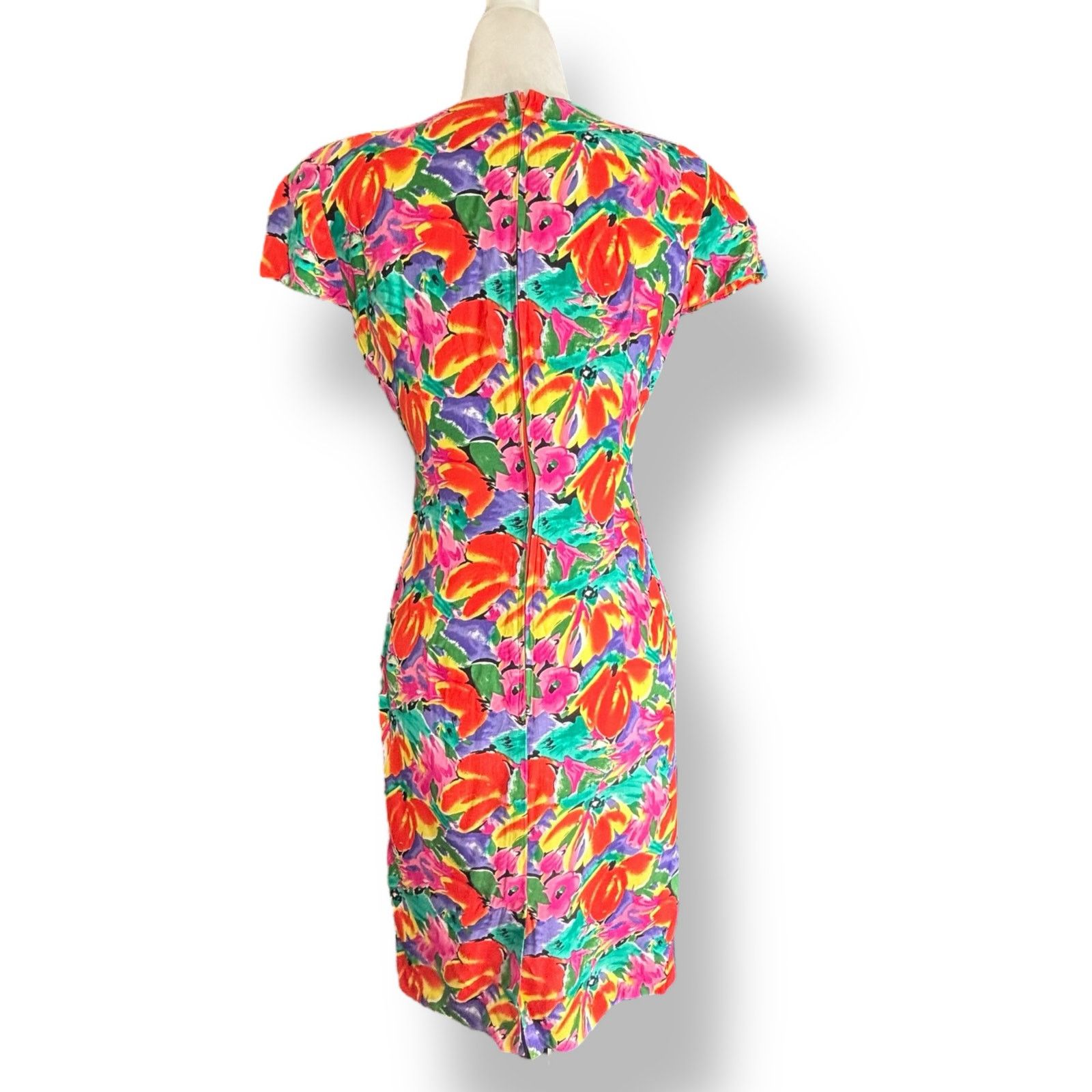Vintage Vintage Jessica Howard Petite Floral Wiggle Dress Size 4 Size XS / US 0-2 / IT 36-38 - 4 Thumbnail