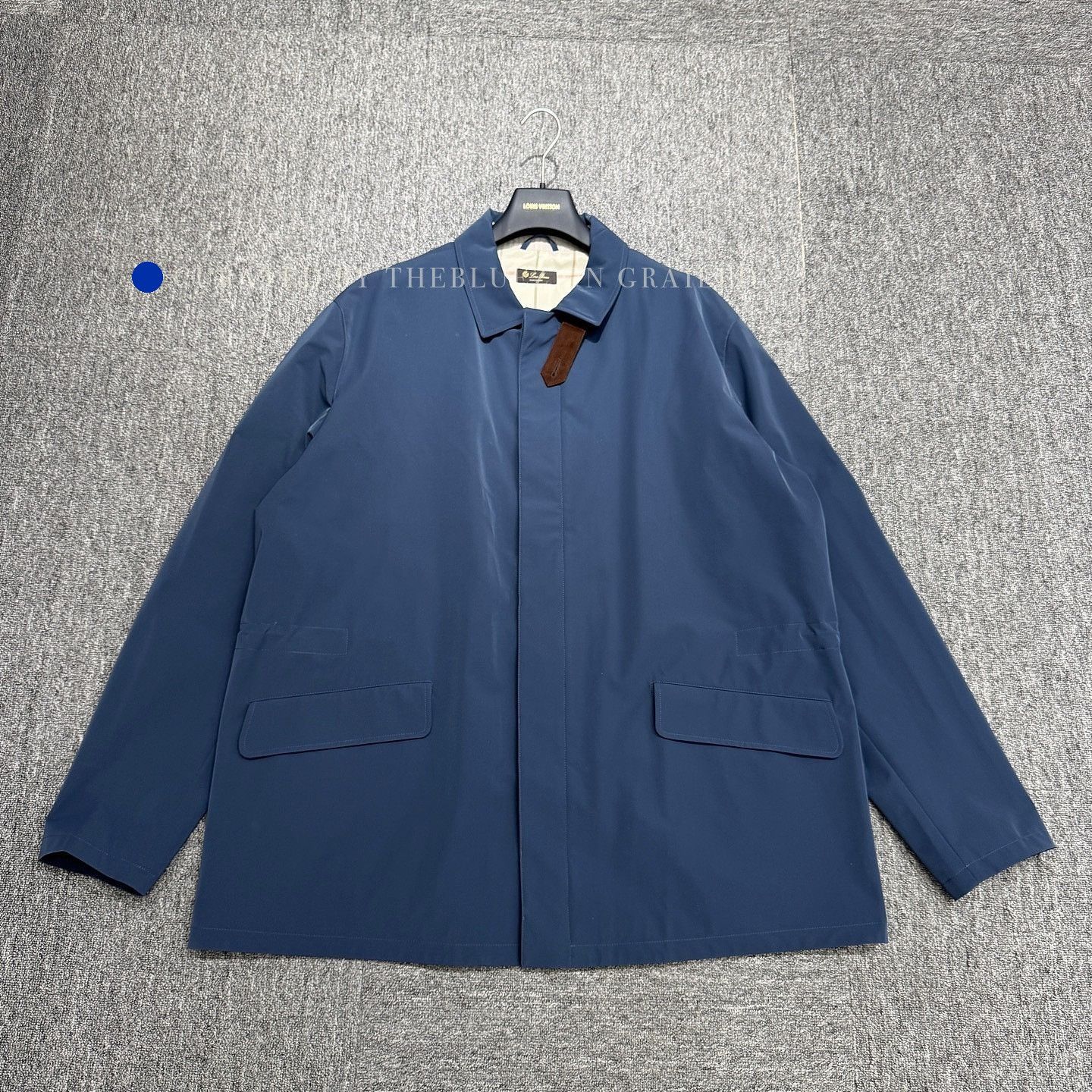 Loro Piana Blue Lightweight Jacket with Collar and Pockets Size US XXL / EU 58 / 5 - 1 Thumbnail