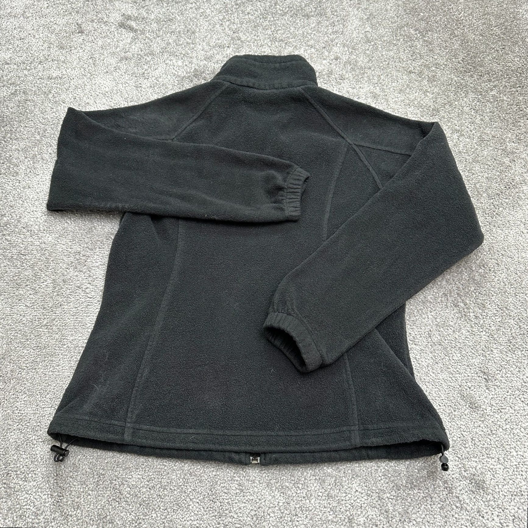 Vintage Columbia Jacket Women Medium Black Full Zip Benton Springs Fleece Outdoor Hiking Size M / US 6-8 / IT 42-44 - 2 Thumbnail