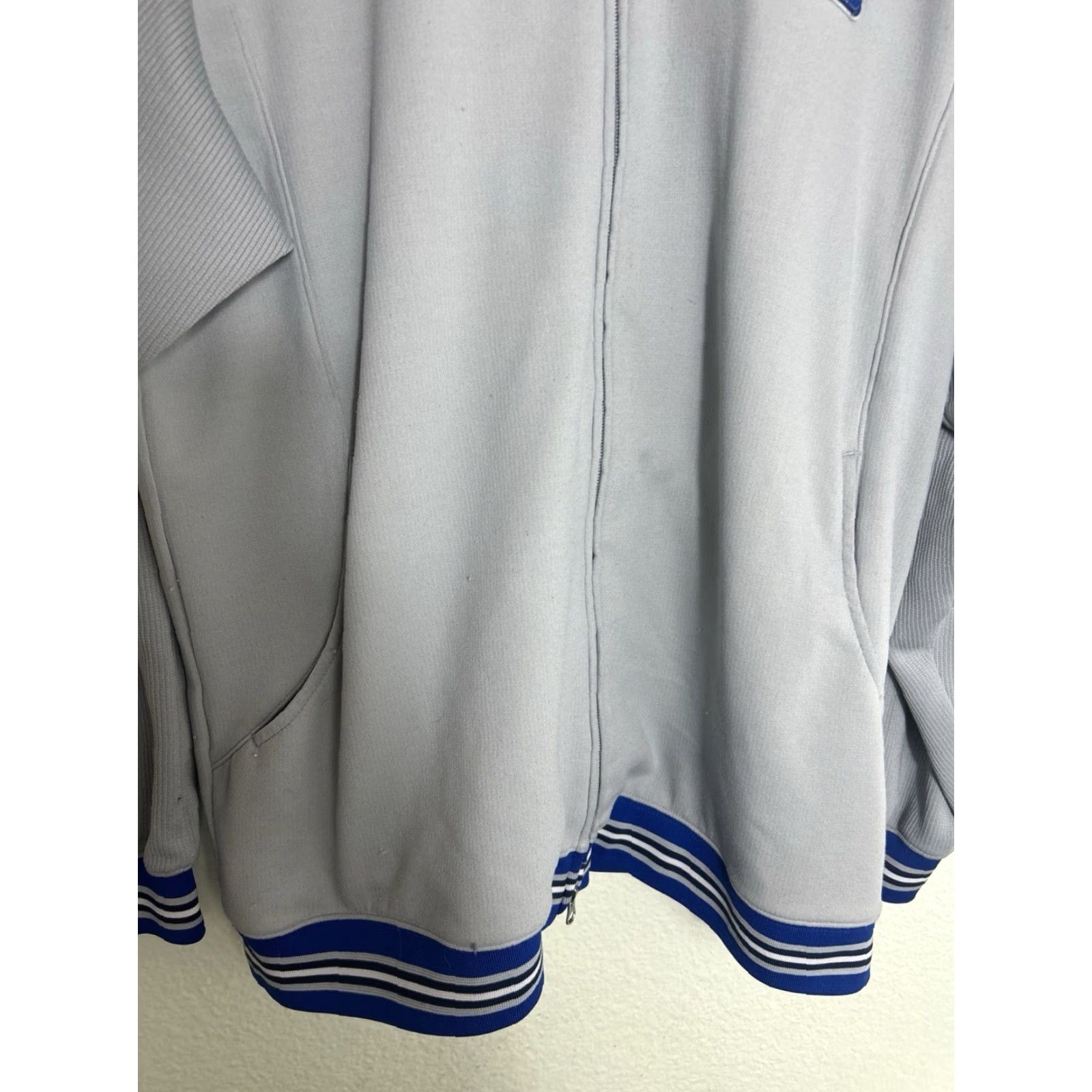 Jordan Brand Vtg Air JORDAN Jumpman Dbl Zip Warm Up Jacket Military Blue/Grey #23 UNC XL Size US XL / EU 56 / 4 - 6 Thumbnail