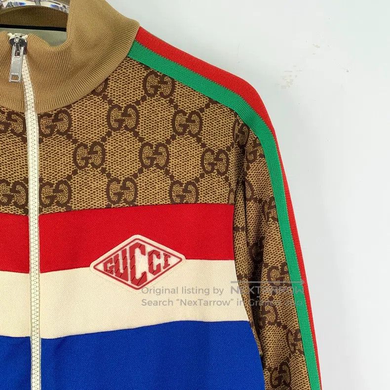 Gucci Gucci Colour block striped logo jacquard stitching stand-u Size US XS / EU 42 / 0 - 3 Thumbnail