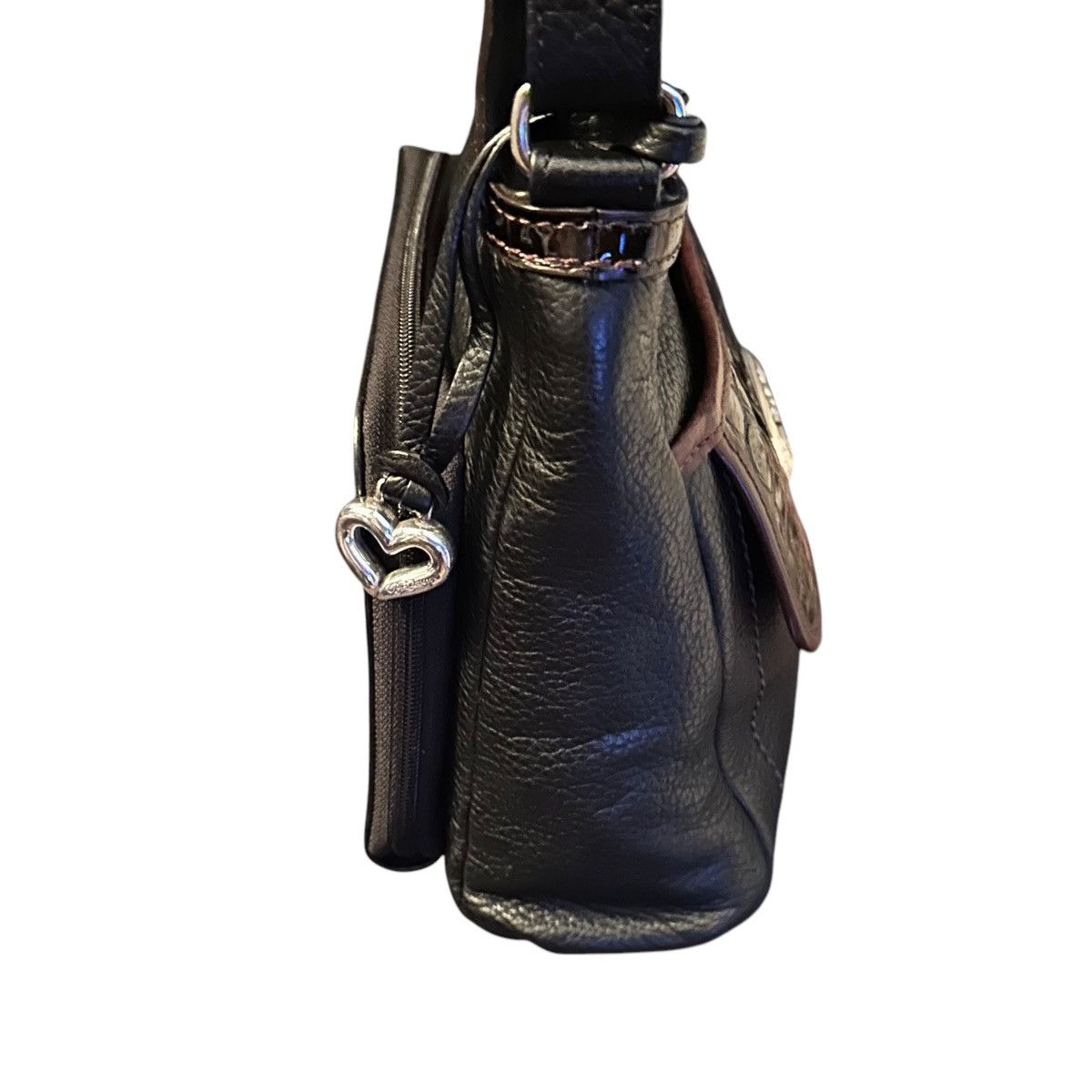 Brighton Brighton pebbled leather and crocodile crossbody bag Size ONE SIZE - 4 Thumbnail