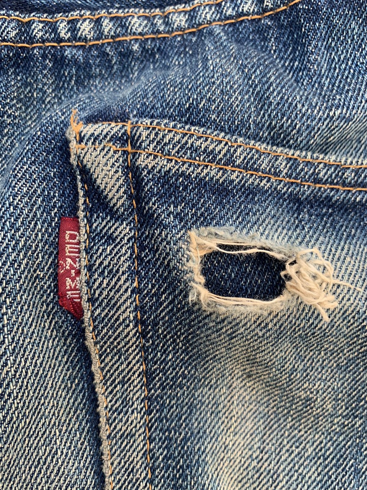 Denime VINTAGE DENIME SELVEDGE RUSTY MUDWASH DISTRESSED DENIM Size US 30 / EU 46 - 14 Thumbnail