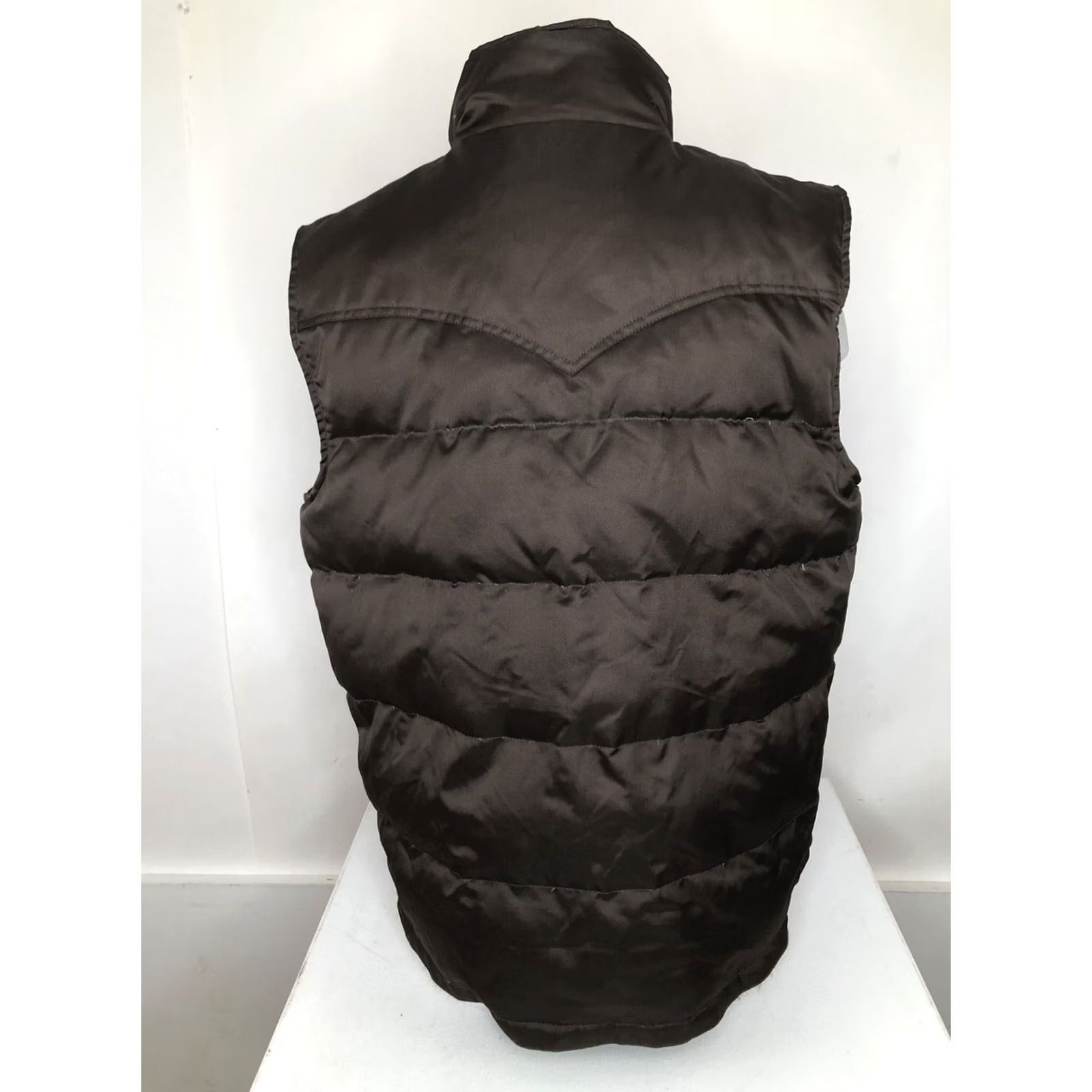 Vintage POWDER RIVER OUTFITTERS Panhandle Slim Vest - Leather Down 55% DOWN 45% FEATHERS Puffer Western Mens L Brown Size L Size US L / EU 52-54 / 3 - 4 Thumbnail