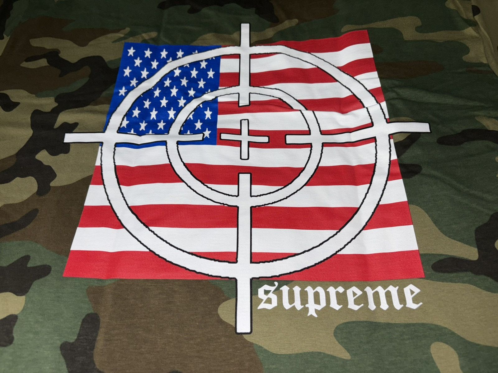 Supreme Target Tee Woodland Camo