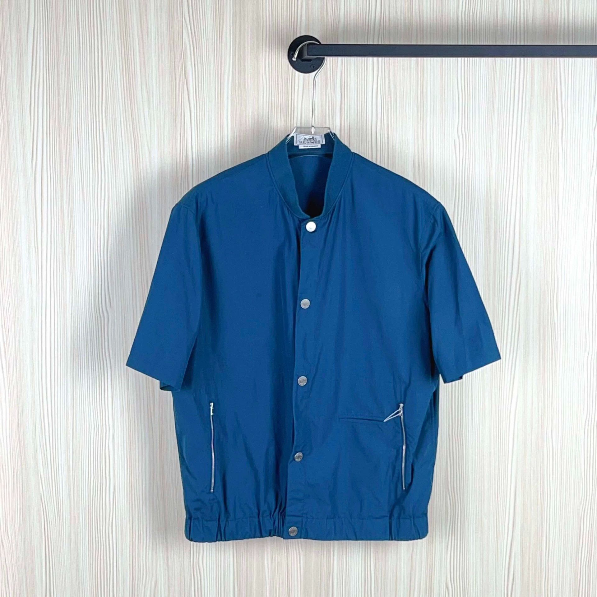 Hermes blue short-sleeve shirt from Hermes Size US L / EU 52-54 / 3 - 1 Thumbnail