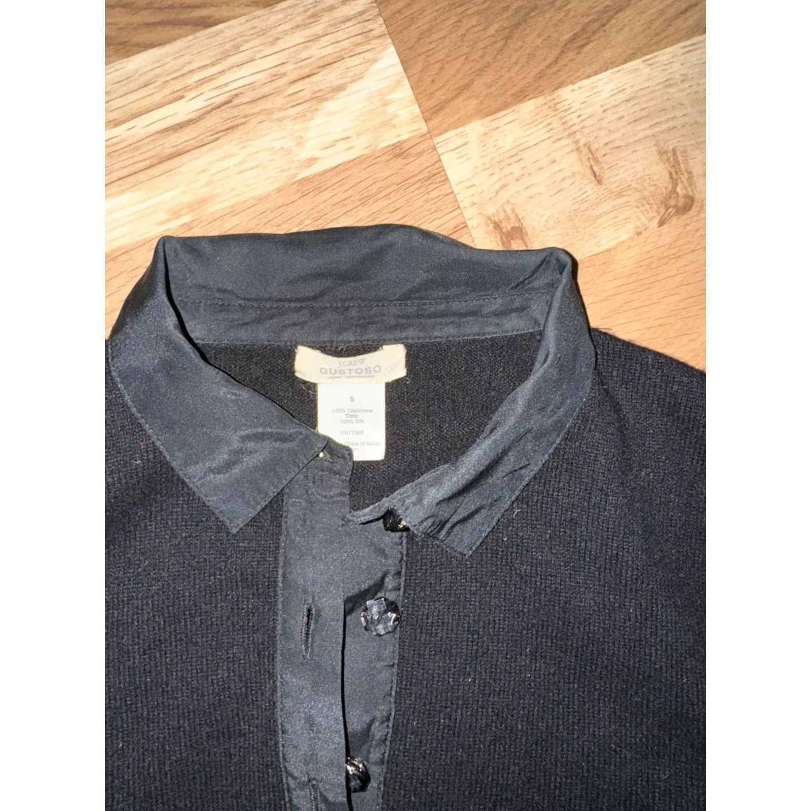 J.Crew J Crew Gustoso Black Sweater Cashmere Silk Size S Women Size S / US 4 / IT 40 - 2 Thumbnail