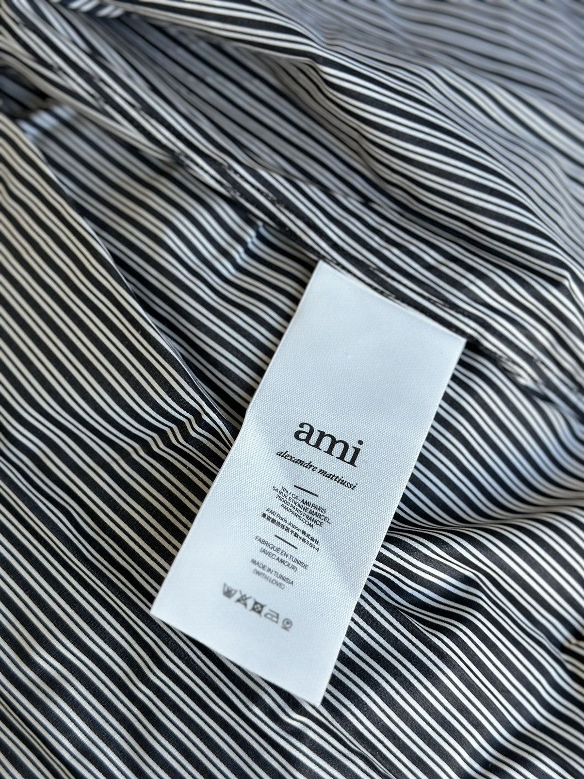 AMI Ami Striped Short-sleeve Boxy Shirt Size US L / EU 52-54 / 3 - 5 Thumbnail