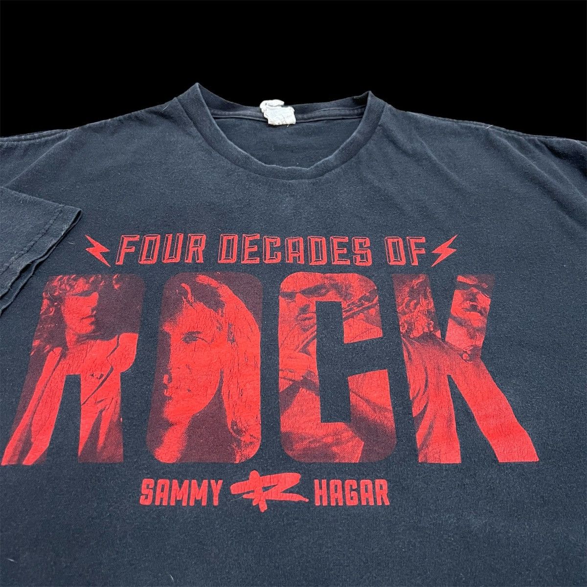 Band Tees × Vintage Vintage Y2K Sammy Hagar 4 Decades Promo Tee 2XL Faded Size US XXL / EU 58 / 5 - 1 Thumbnail