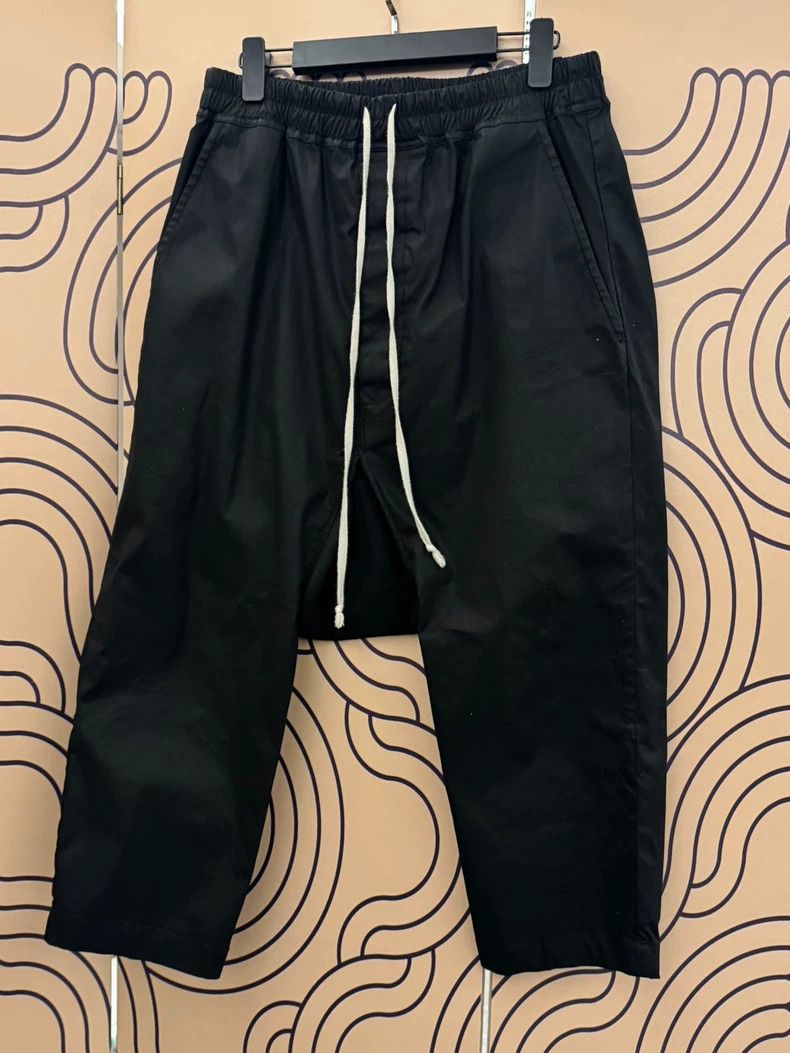Rick Owens Rick Owens SS23 Black Cropped Pants- DMC Size US 31 - 1 Thumbnail