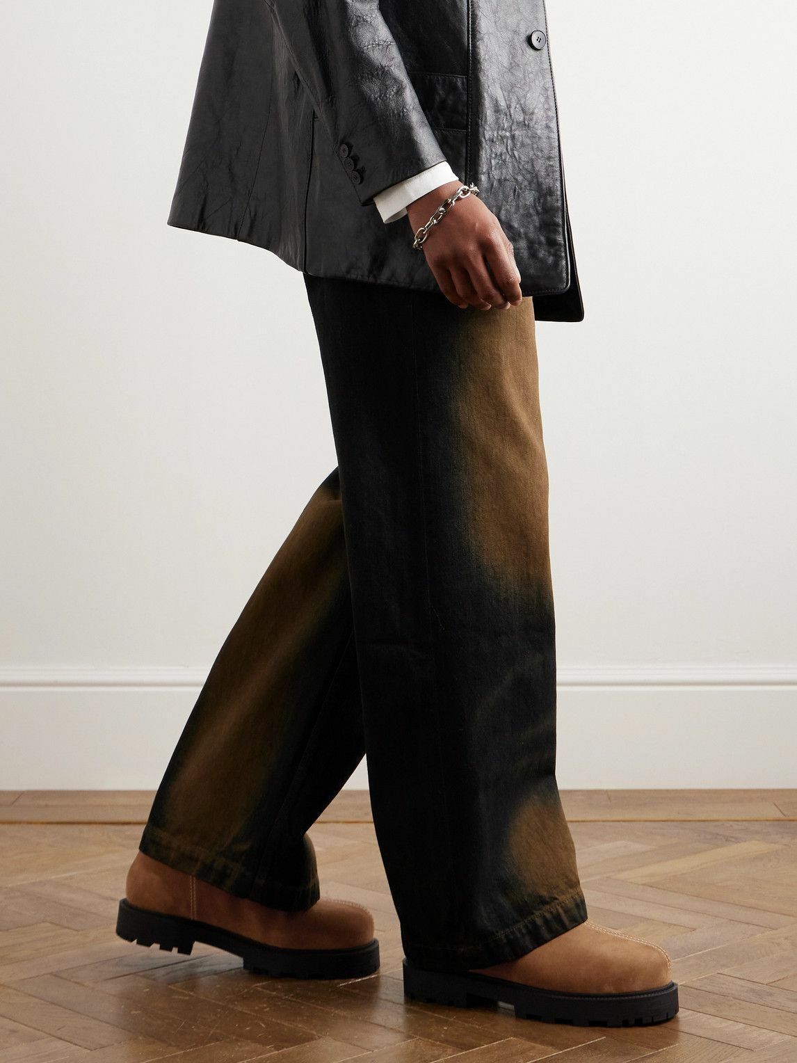 Givenchy o1srvl11e0125 Shearling Suede Boots in Brown Size US 8 / EU 41 - 2 Thumbnail