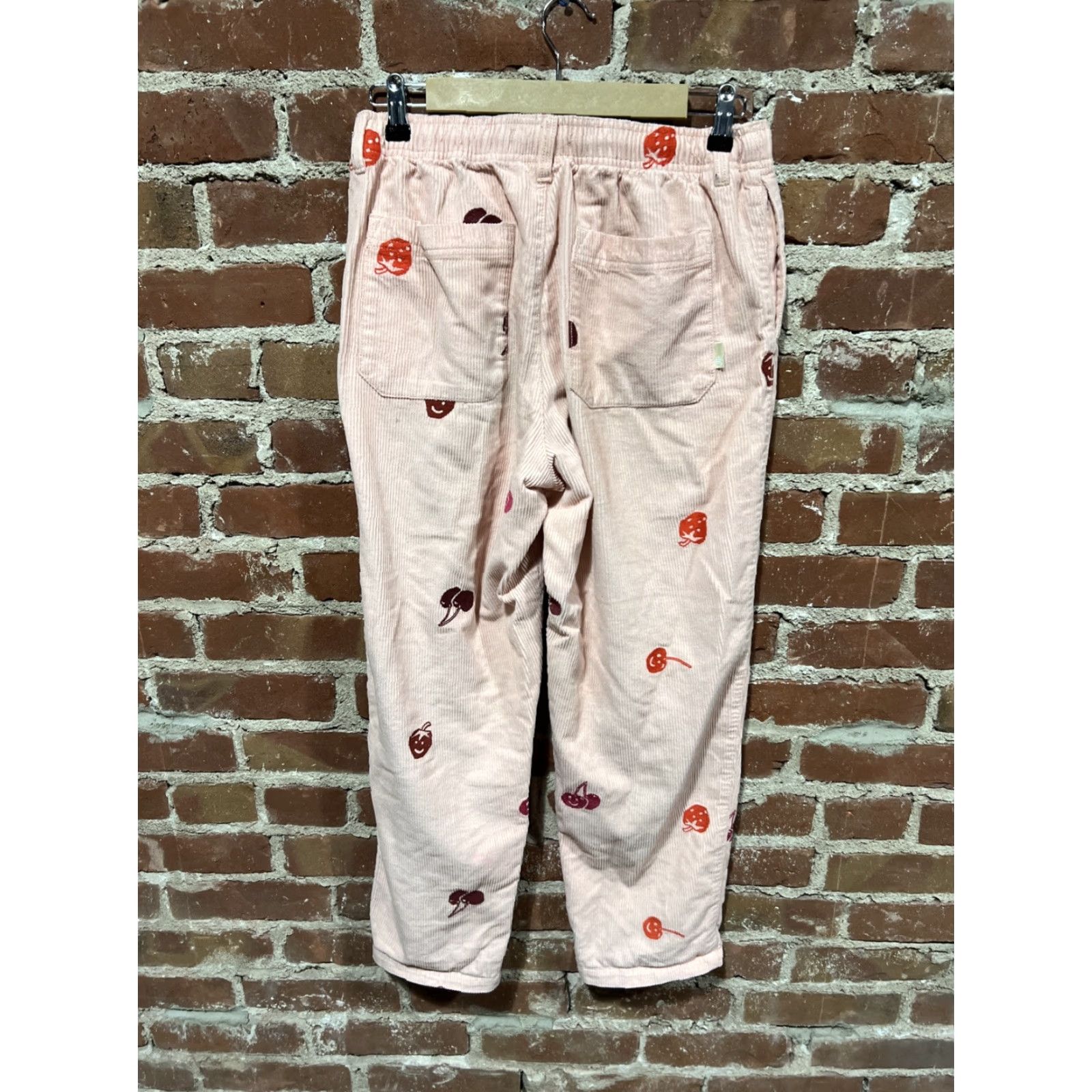 Urban Outfitters VINTAGE is not applicable; use Urban Outfitters Pants Pink Corduroy Beach Cherry Strawberry Drawstring Small Size US 29 - 4 Thumbnail