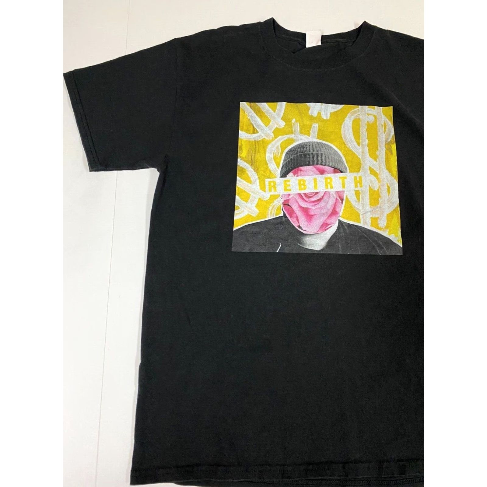 Hanes Hanes Rebirth Mens Shirt M Black Flowers Logo Geometric Crew Neck Short Sleeve T-Shirt Cotton Blend Polyester All Seasons Modern Beer Vintage No Size US M / EU 48-50 / 2 - 3 Thumbnail