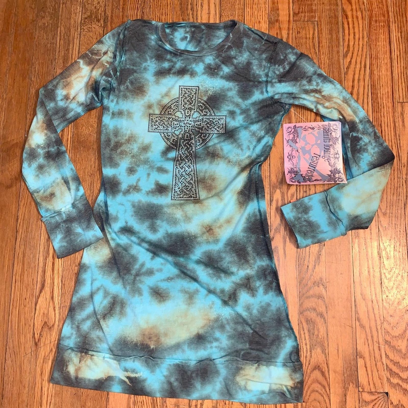 Vintage 90s Nwt Deadstock Tie Dye Studded Dress MALTESE CROSS GRUNGE Size S / US 4 / IT 40 - 5 Thumbnail