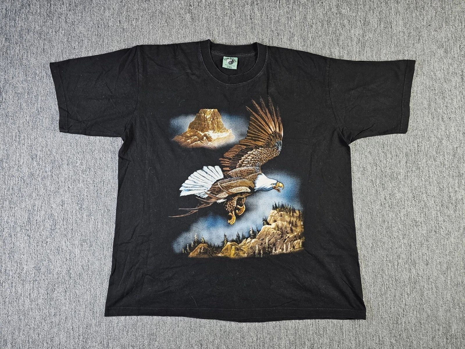 Other Vintage 90s Eagle Canyon Double Sided Graphic Tee Black 2XL Size US L / EU 52-54 / 3 - 2 Thumbnail