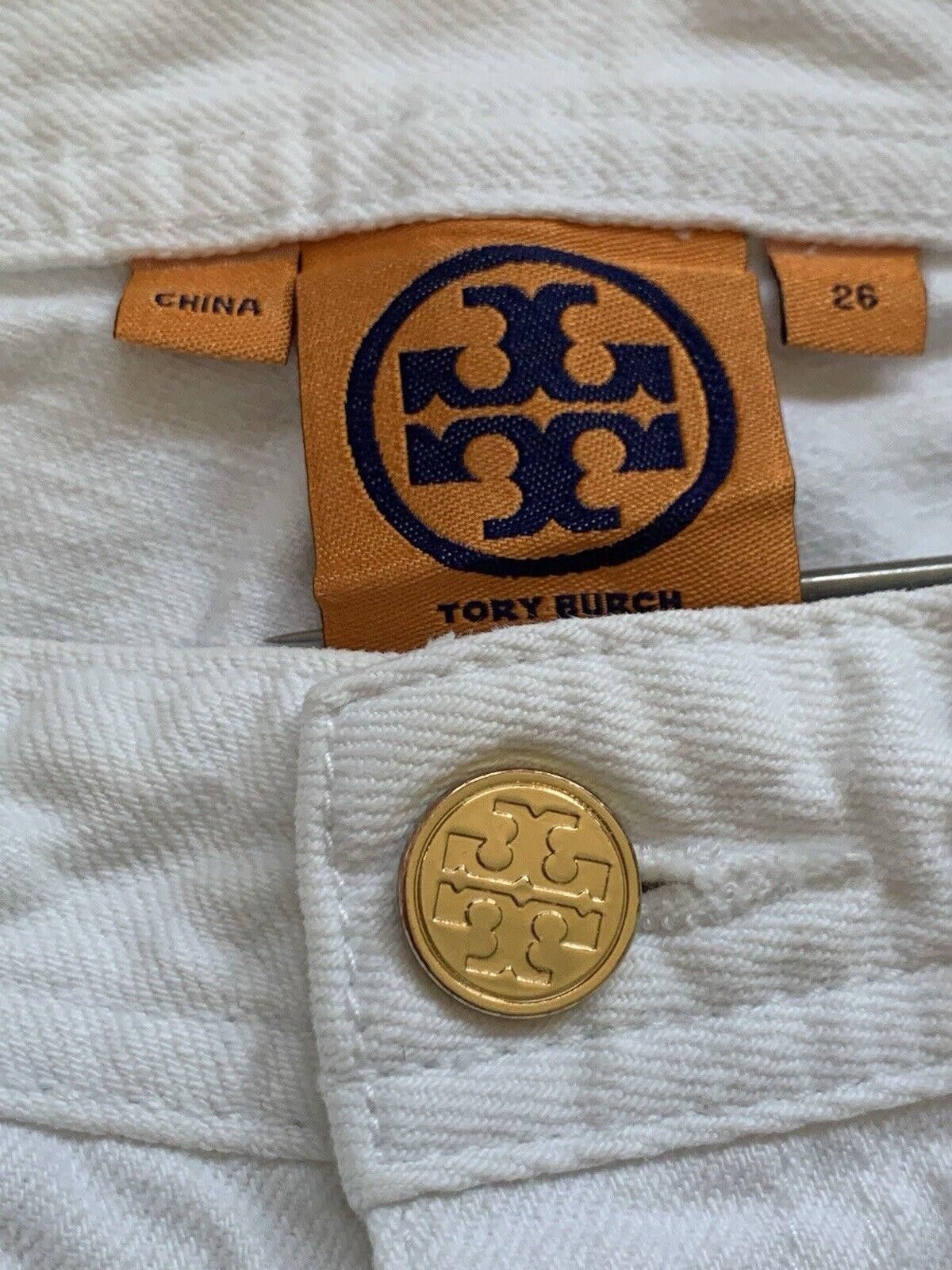Tory Burch Tory Burch Womens Mid Rise Straight Cropped Jeans White Size 42" / US 20 - 4 Thumbnail