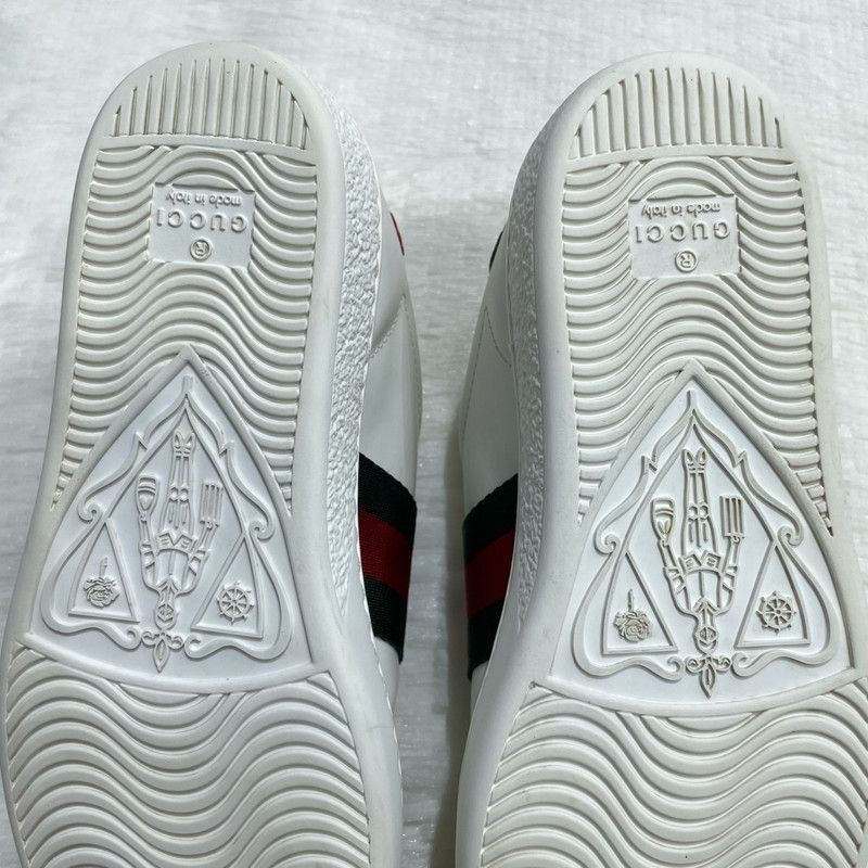 Gucci Gucci Ace Low-Top Sneakers with Bee Design Size US 4 / IT 34 - 8 Thumbnail