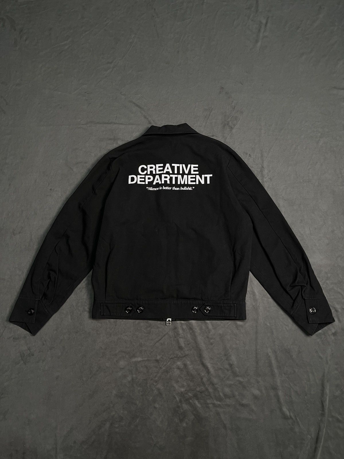 Japanese Brand Nodot Y2k Two Way Zipper Black Workwear Jacket Medium Size US M / EU 48-50 / 2 - 9 Thumbnail