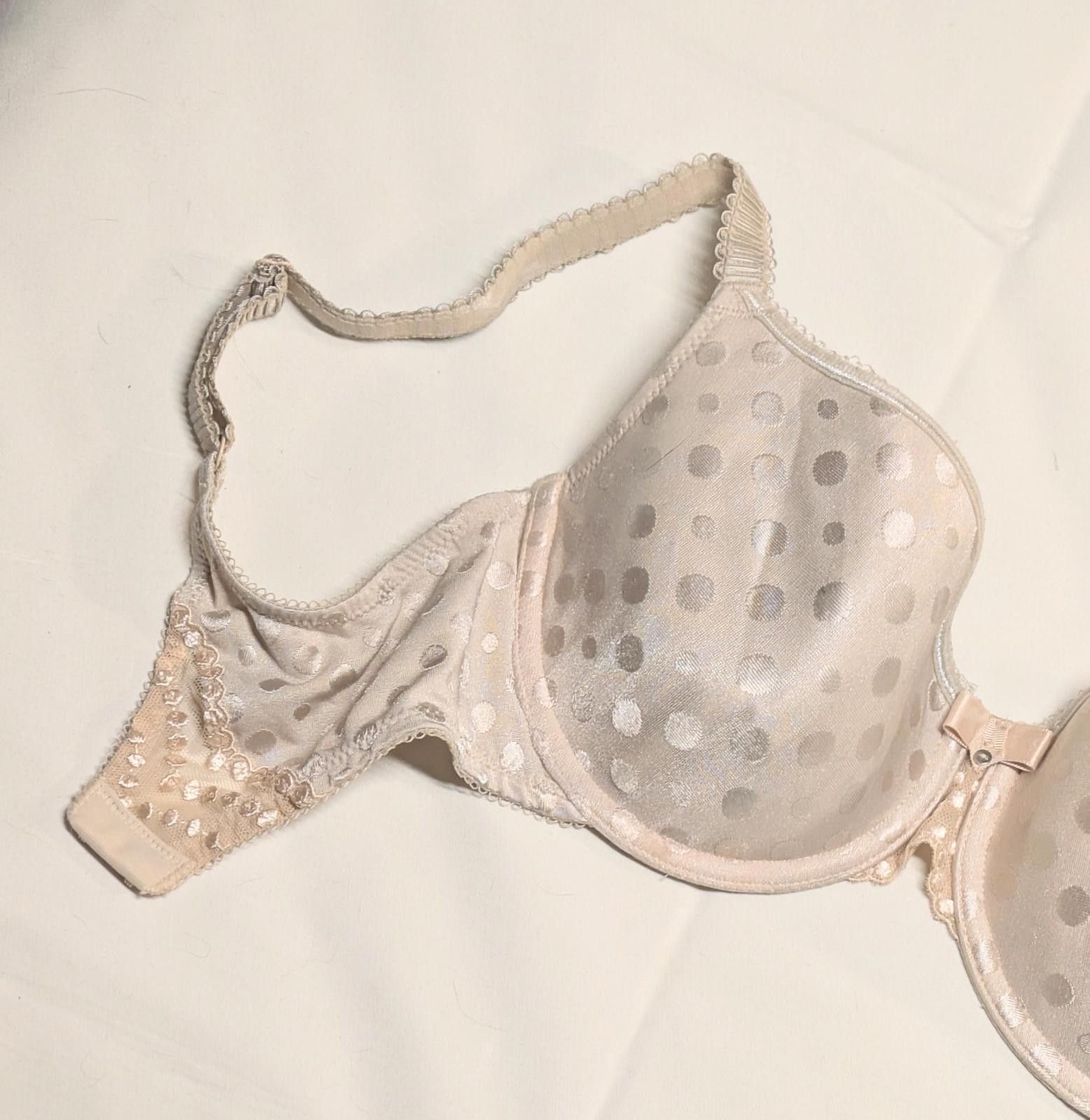 Other Wacoal 30DD Padded Wired Bra Nude Polka Dots EUC Size ONE SIZE - 3 Thumbnail