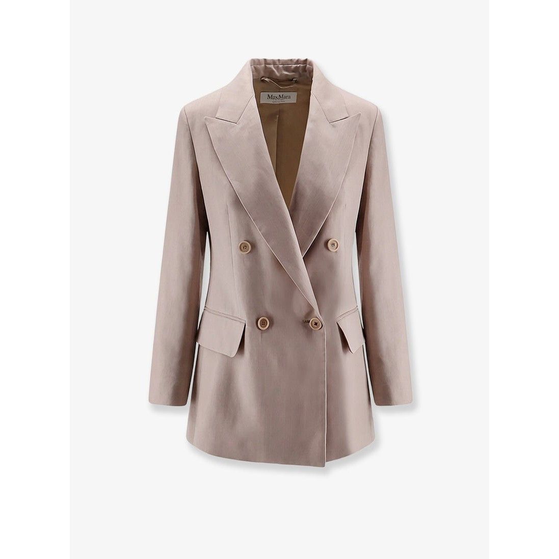 MAX MARA Mxsfeltro Beige Silk Blazer New & Authentic (Women'