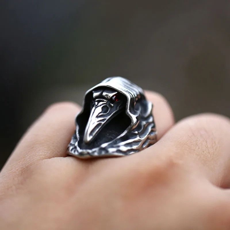 Jewelry × Vintage Crow Skull Zircon Ring Size ONE SIZE - 5 Thumbnail