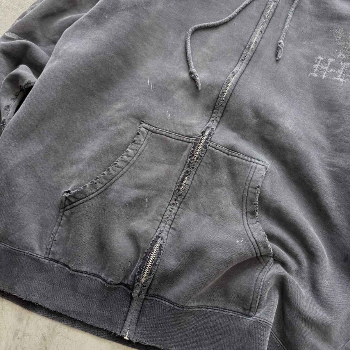 Harley Davidson Vintage Faded Harley Davidson Black Flame Sleeve Zip Hoodie Size US L / EU 52-54 / 3 - 7 Thumbnail