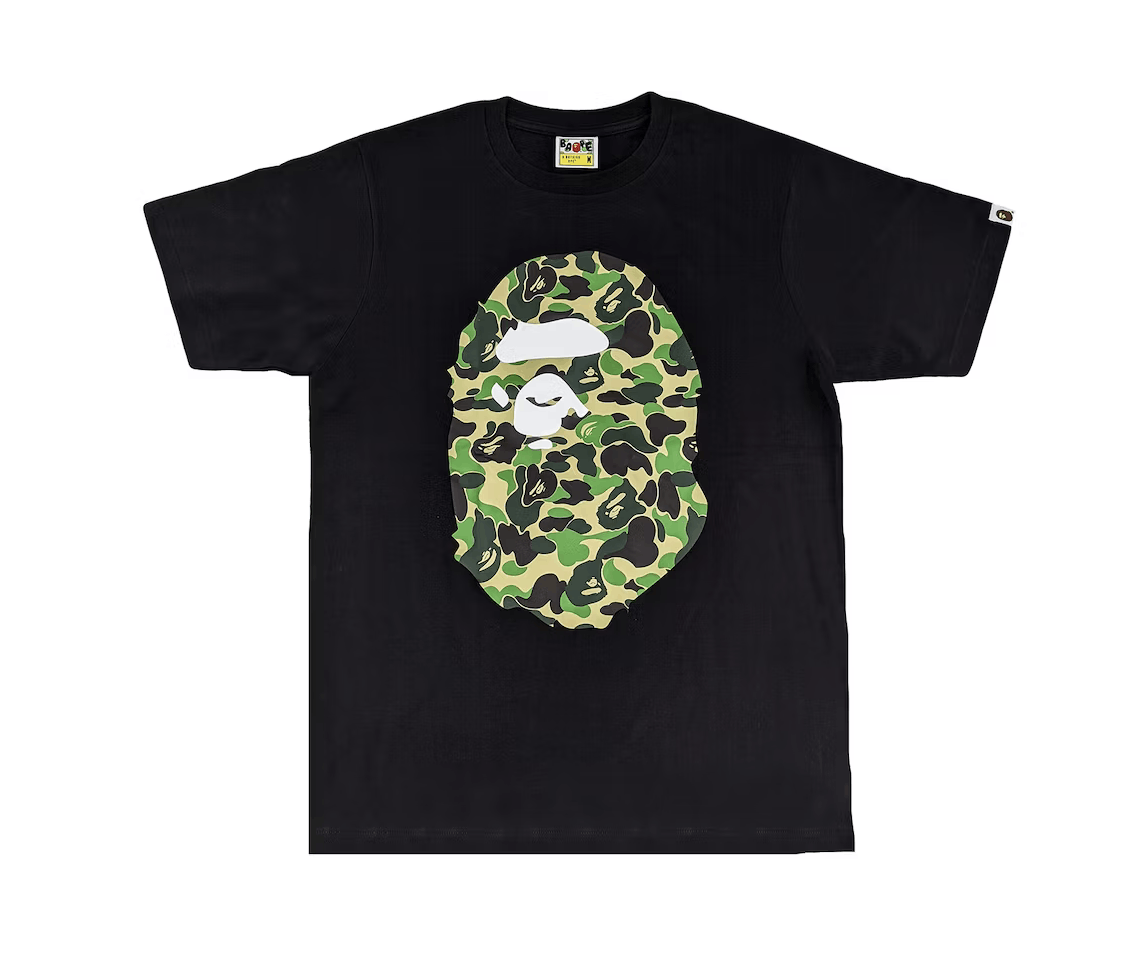 image of Bape New Year 2021 Premium Big Ape Head Tee Black/green, Men's (Size Large)