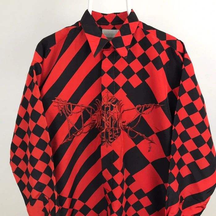 Japanese Brand × Vintage (SY0096) VTG ELVENCEDOR UOMO SPIDER WEB ILUSSION SHIRTS Size US XL / EU 56 / 4 - 5 Thumbnail