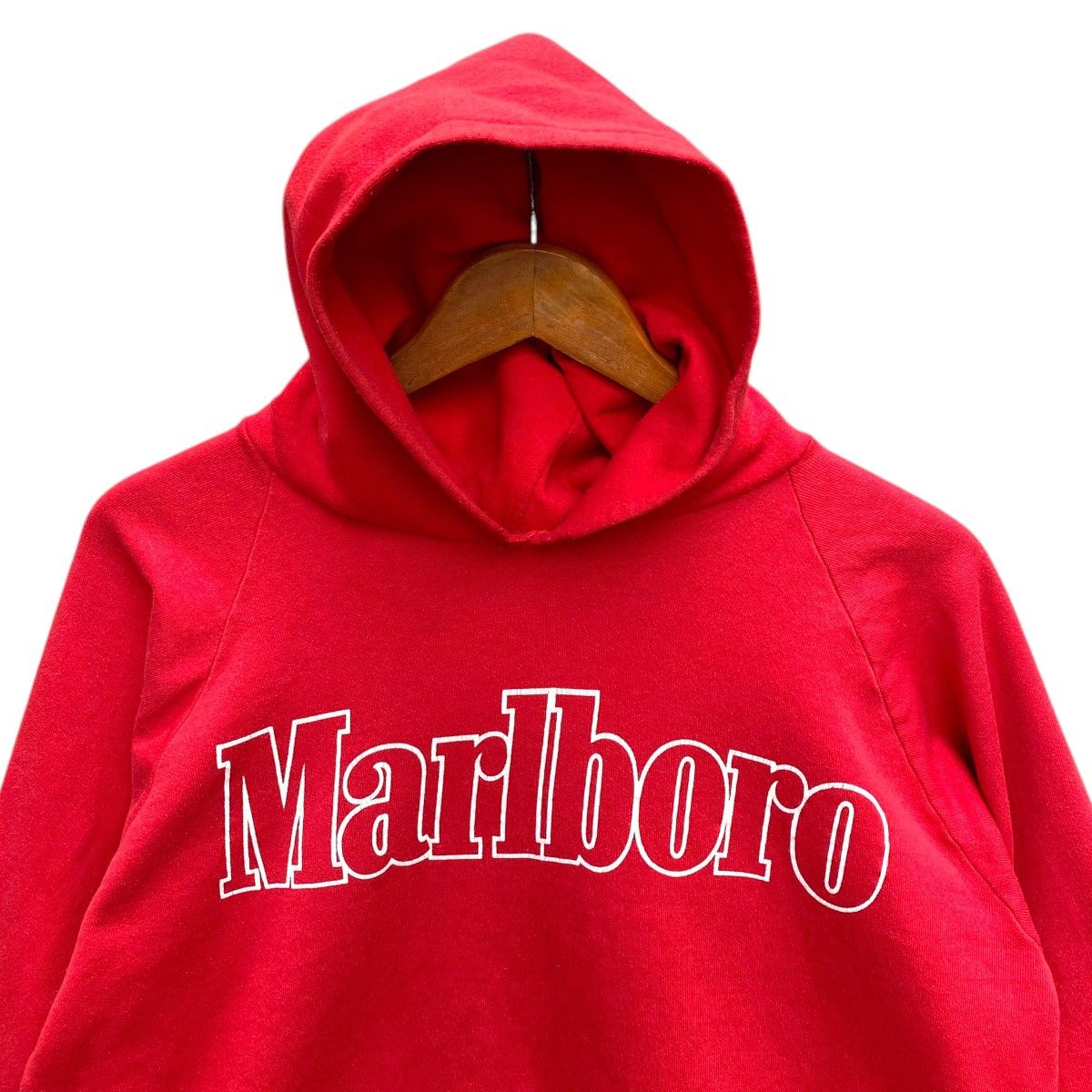 Marlboro × Vintage 💥70s MARLBORO HOODIE SWEATER SPELLOUT LOGO Size US L / EU 52-54 / 3 - 4 Thumbnail