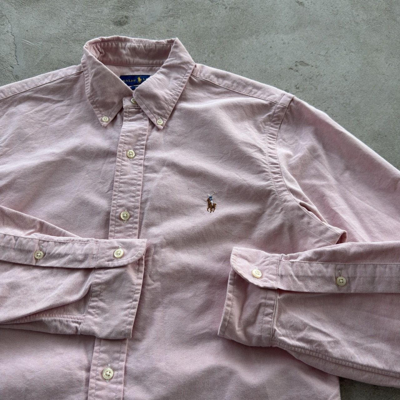 Polo Ralph Lauren Vintage Ralph Lauren Pink Oxford Slim Fit Shirt Pony Logo M Size US M / EU 48-50 / 2 - 4 Thumbnail