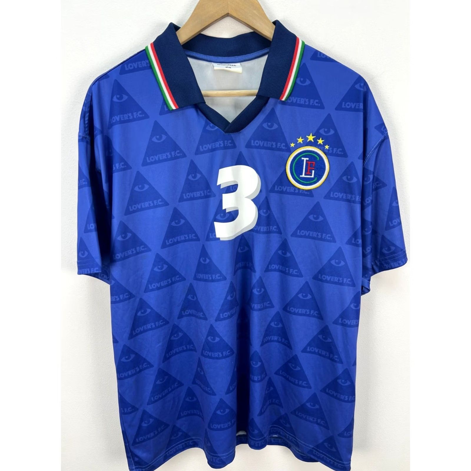H&M H&M x Lovers FC Football Shirt Jersey #3 Size M Blue Short Sleeve Men T-Shirt Graphic Print Size US M / EU 48-50 / 2 - 2 Thumbnail