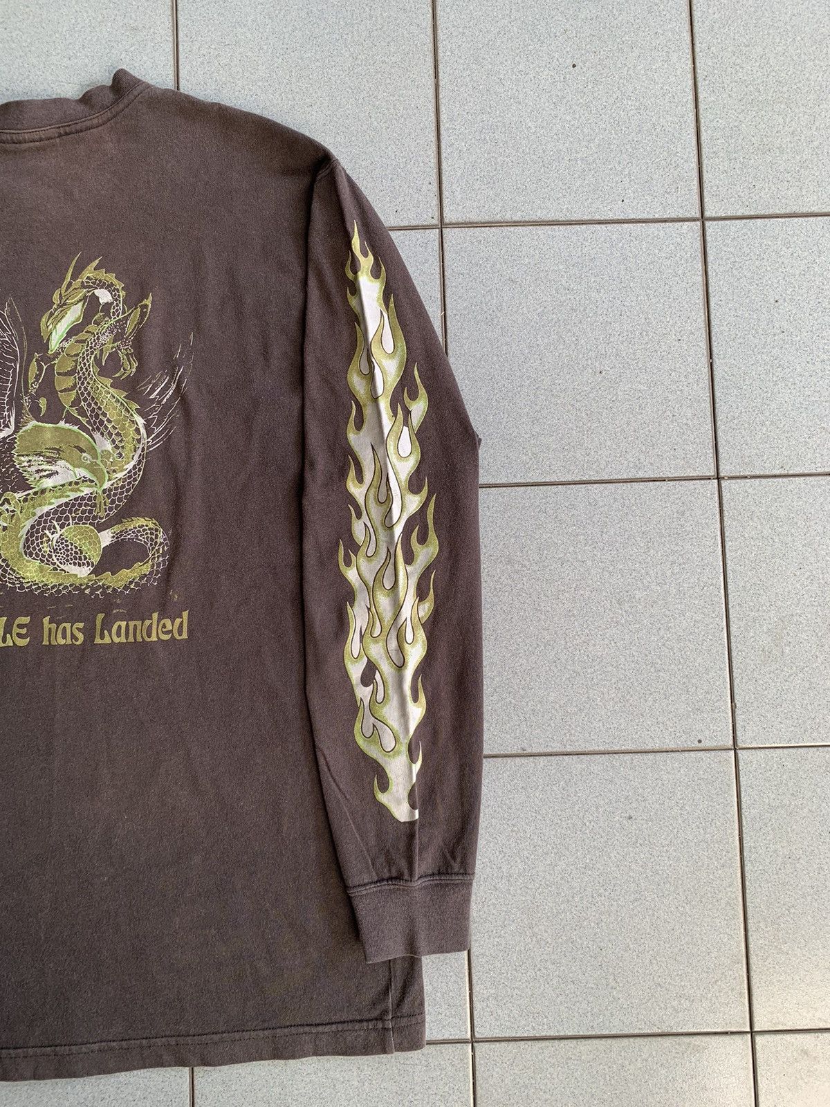 Harley Davidson Vintage Harley Davidson Green Flame Long sleeve Size US L / EU 52-54 / 3 - 10 Thumbnail