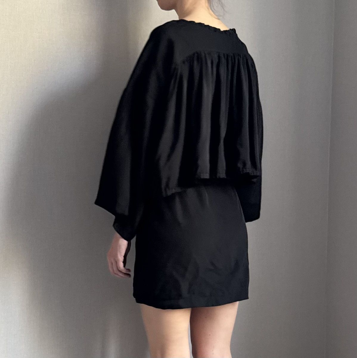 Acne Studios ACNE Jeans black mini dress 100% silk open back size M-L Size M / US 6-8 / IT 42-44 - 9 Thumbnail