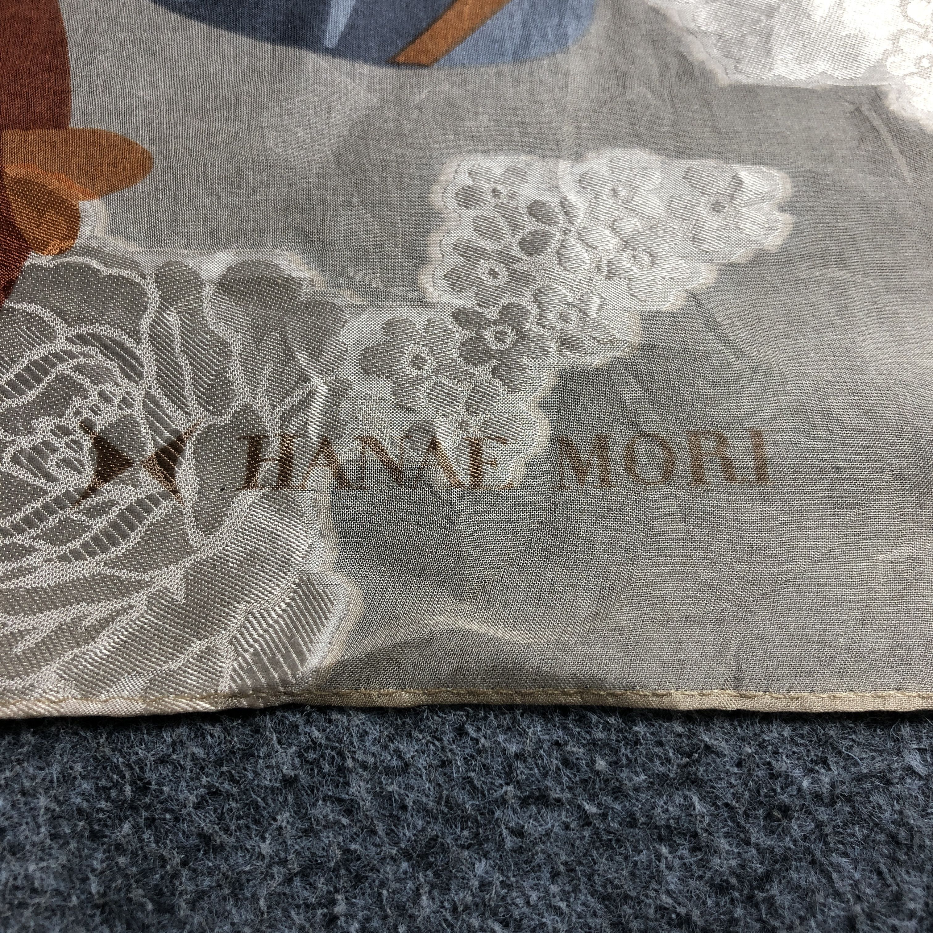 Hanae Mori Vintage Hanae Mori Floral Silk Scarf M1259 Size ONE SIZE - 4 Thumbnail