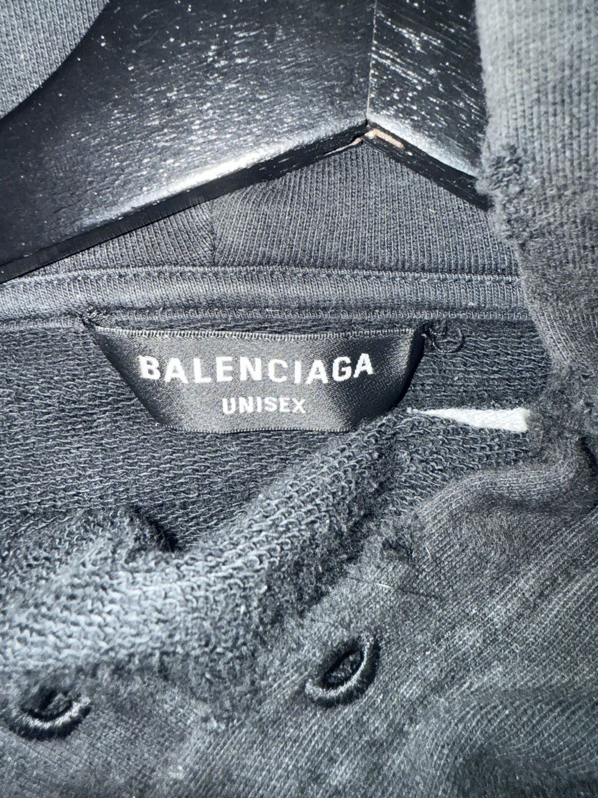 Balenciaga Balenciaga Paris Logo-embroidered Cotton Hoodie In Black Size US L / EU 52-54 / 3 - 4 Thumbnail