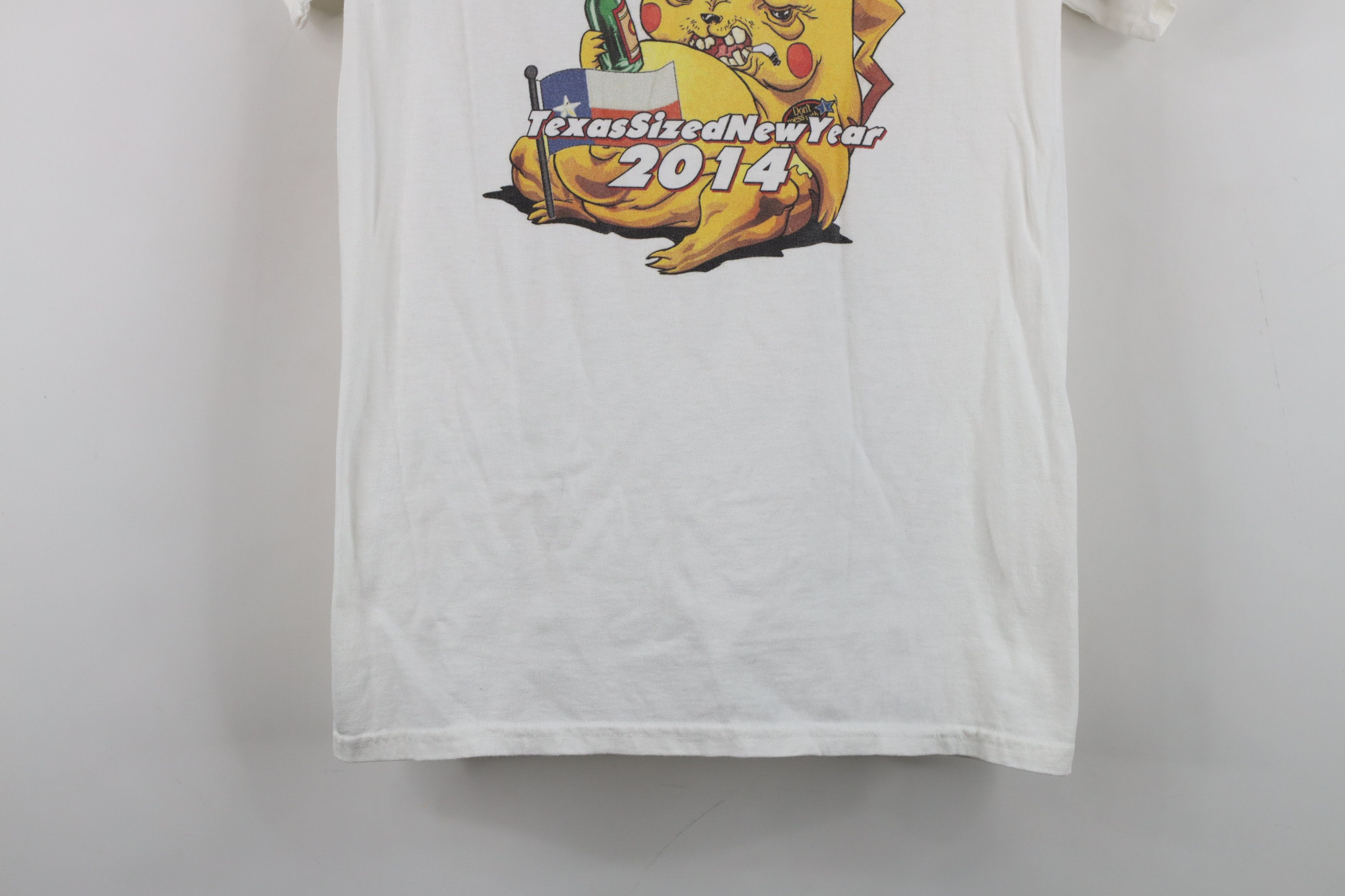 Vintage Y2K Streetwear 2014 New Year Texas Drunk Pikachu T-Shirt Size US S / EU 44-46 / 1 - 3 Thumbnail