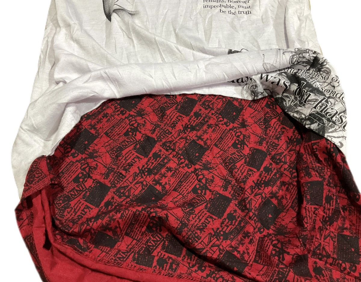 If Six Was Nine × Japanese Brand × Seditionaries 🔥Sick Y2K Beaumere Double Layer Asymmetrical Poem Shirt Size US L / EU 52-54 / 3 - 5 Thumbnail
