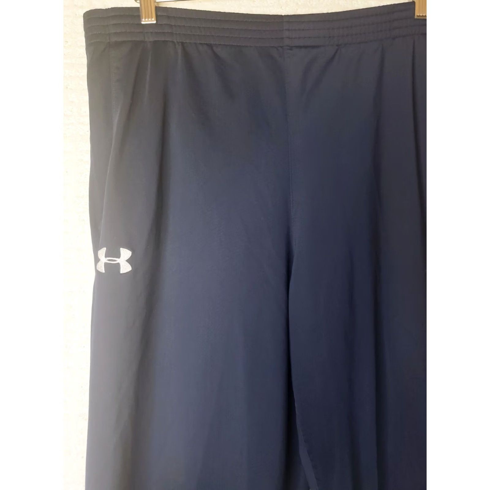 Under Armour UNDER ARMOUR UA HEATGEAR Navy Blue Side Zip Track Warm Up Pants MEN'S XL 34x32 Size US 34 / EU 50 - 3 Thumbnail