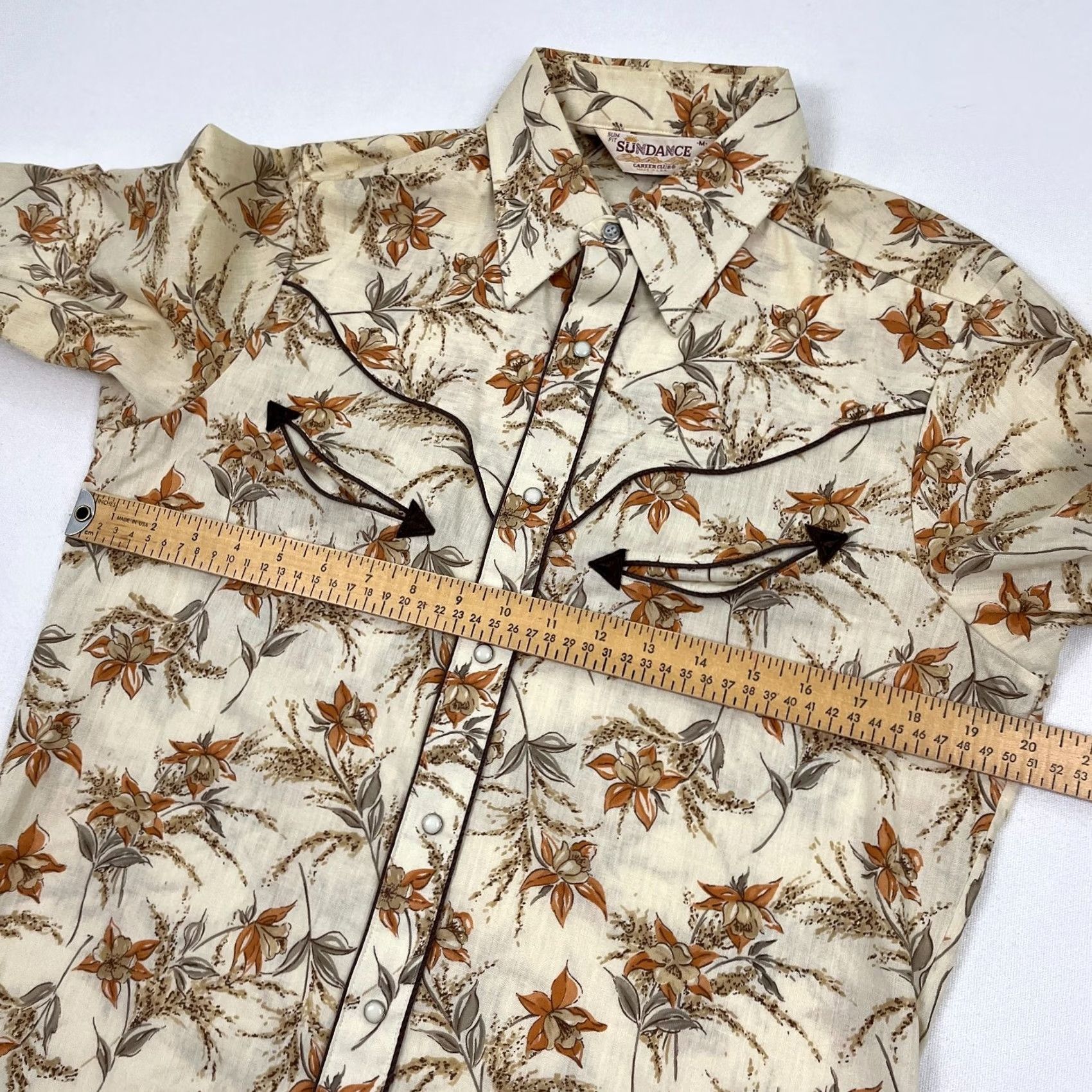 Vintage VTG Sundance Career Club Shirt Mens M Slim Pearl Snap Smile Pocket Rockability Shirt Size US M / EU 48-50 / 2 - 6 Thumbnail