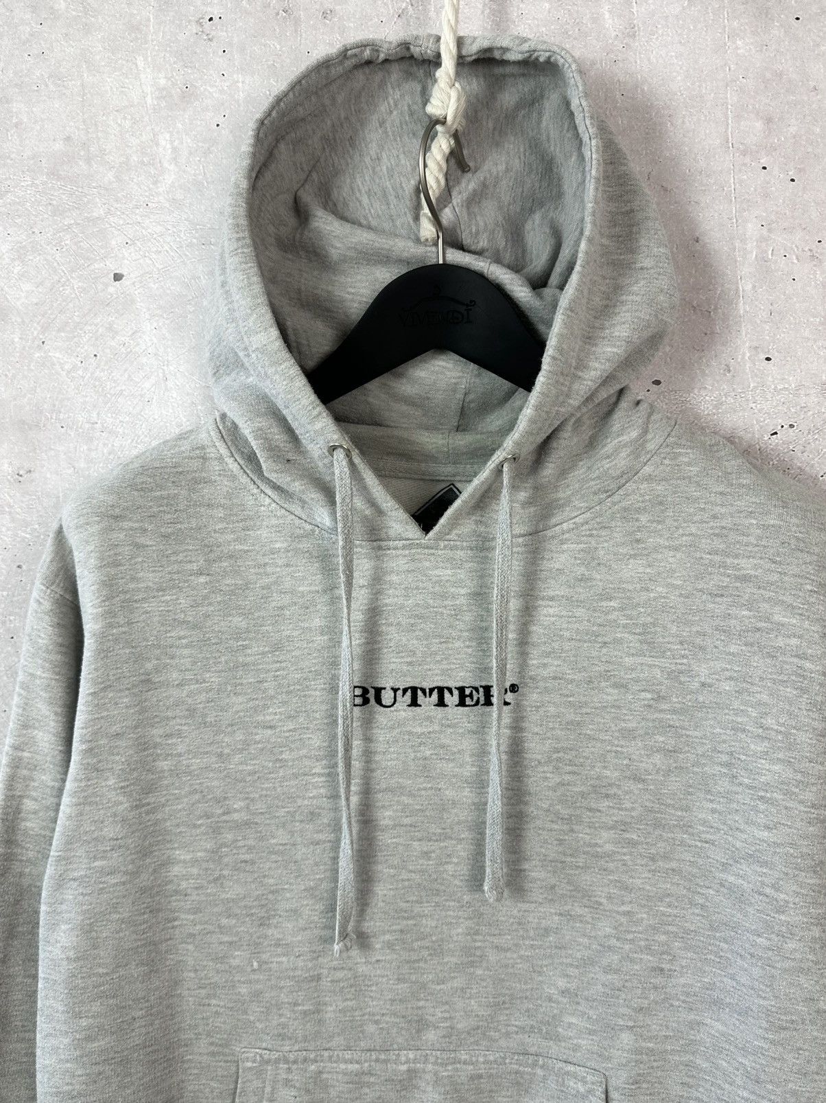 Butter Goods Butter Goods Made in USA Grey Cotton Central Logo Hoodie Size US M / EU 48-50 / 2 - 4 Thumbnail