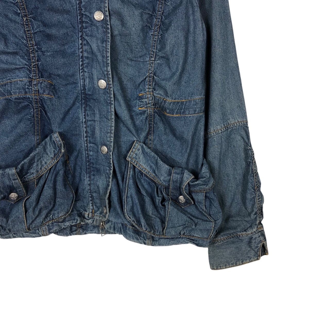 Japanese Brand 📌Vintage Biker Denim Jacket Unknown Japan Issey Miyake Size US M / EU 48-50 / 2 - 6 Thumbnail