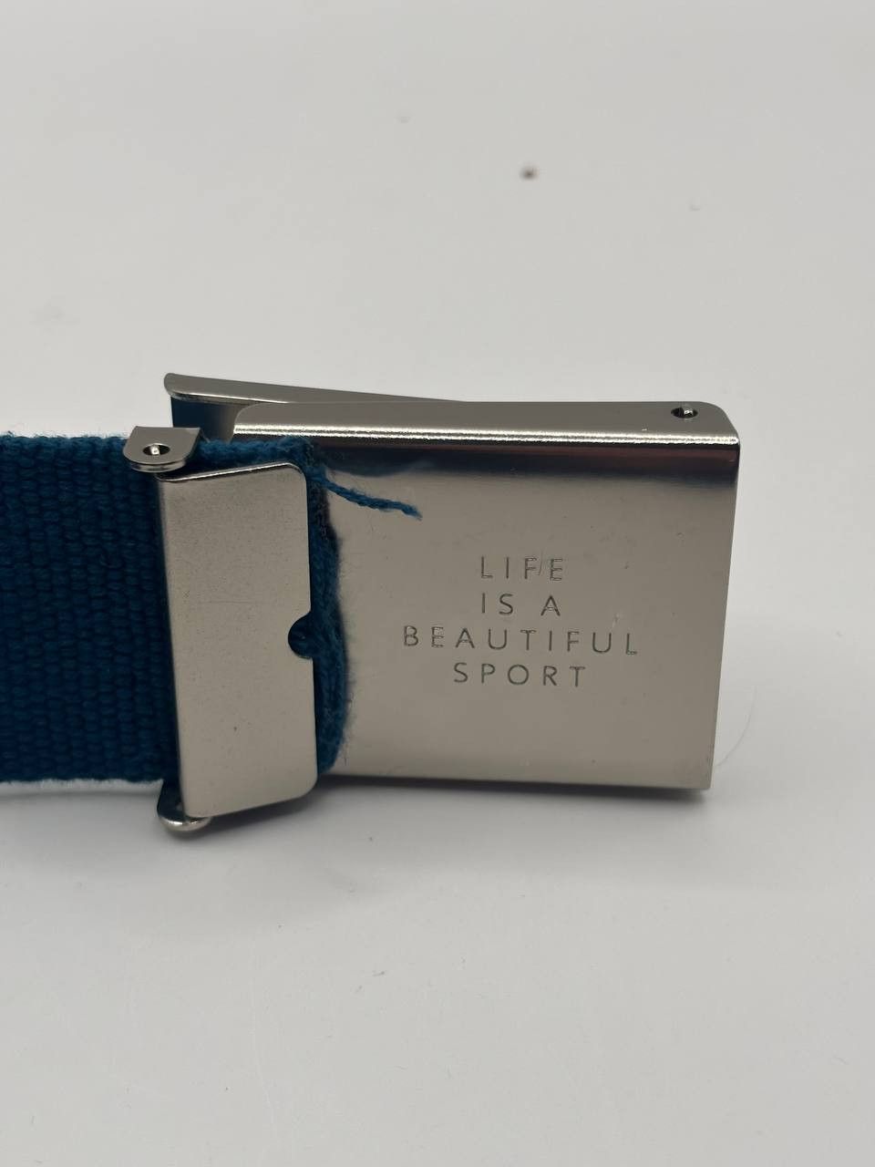 Lacoste Lacoste Navy Blue Webbing Canvas Belt - Adjustable Size ONE SIZE - 5 Thumbnail