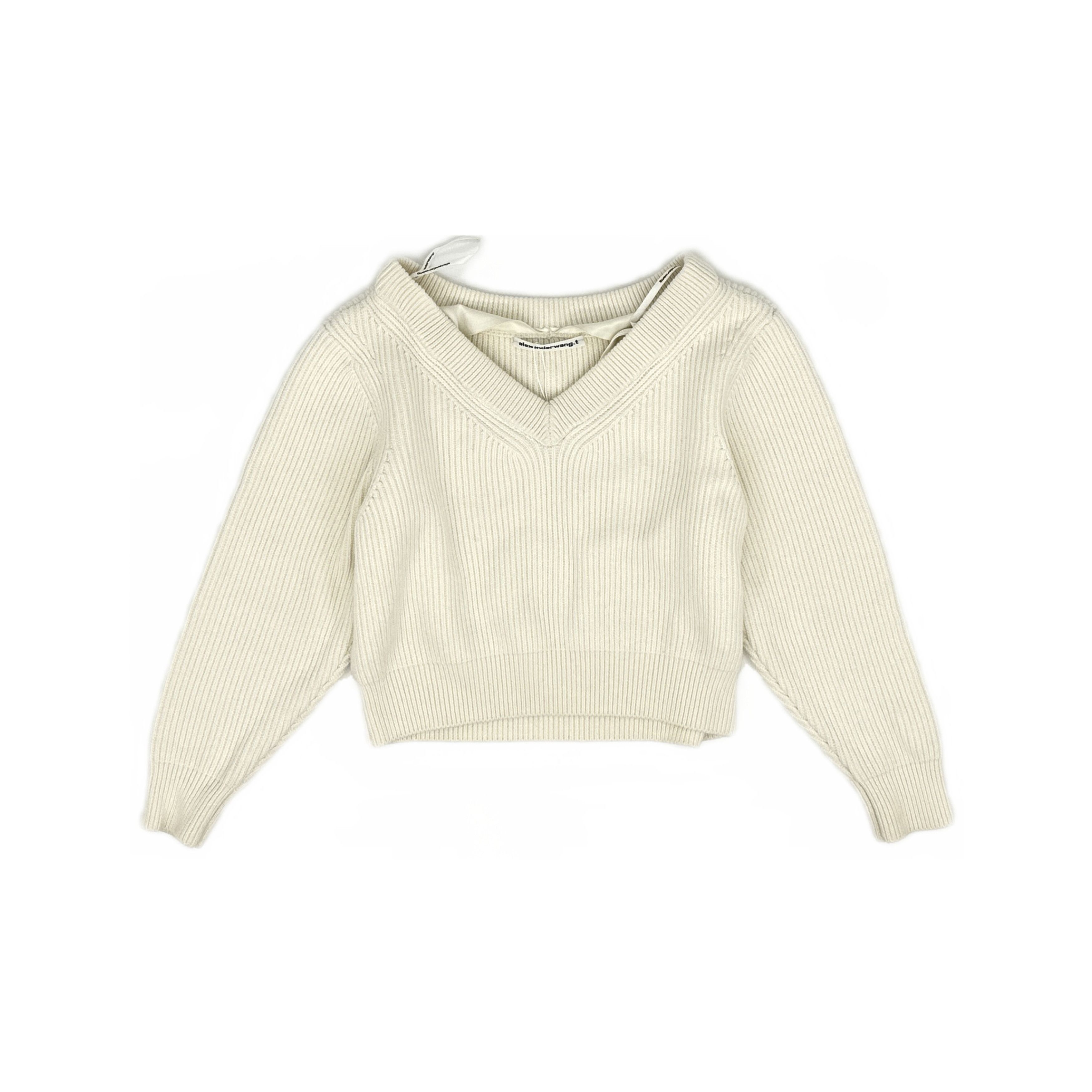 Alexander Wang Alexander Wang Satin Layered Ribbed Sweater Size S Size S / US 4 / IT 40 - 1 Thumbnail