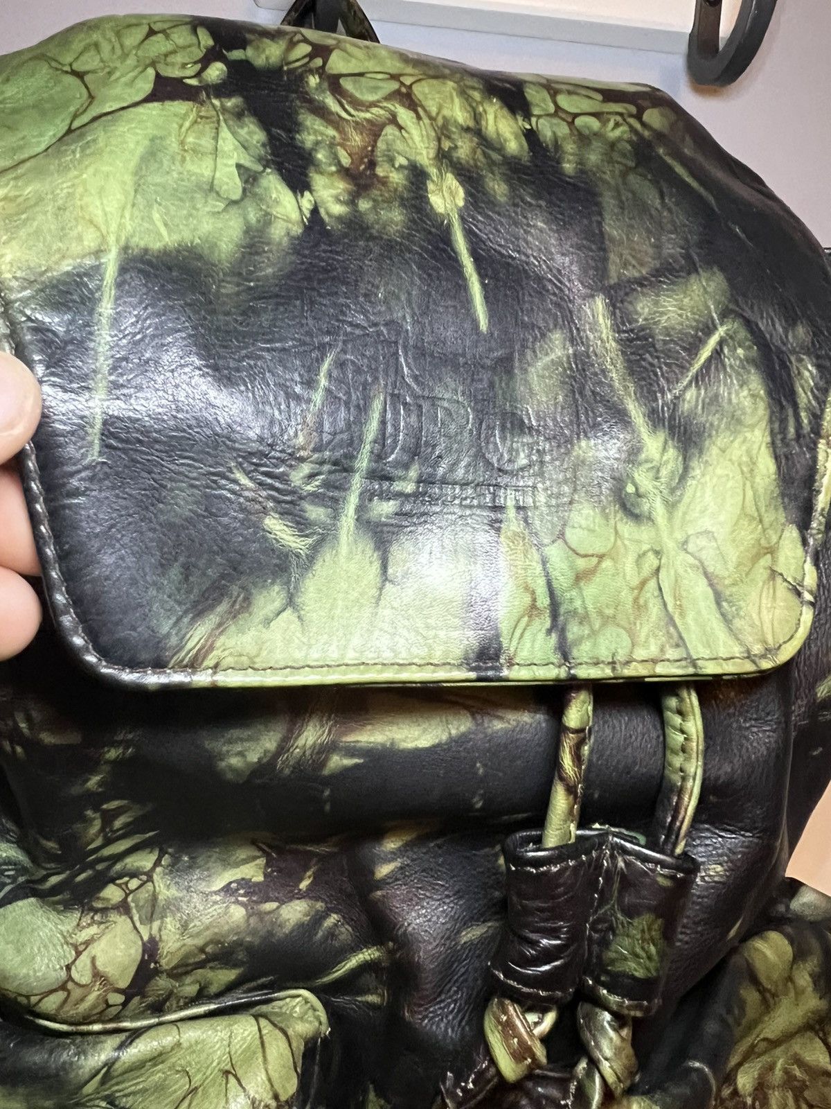 Jean Paul Gaultier Vintage 90s Jean Paul Gaultier Leather Camoflage Backpack Size ONE SIZE - 22 Thumbnail