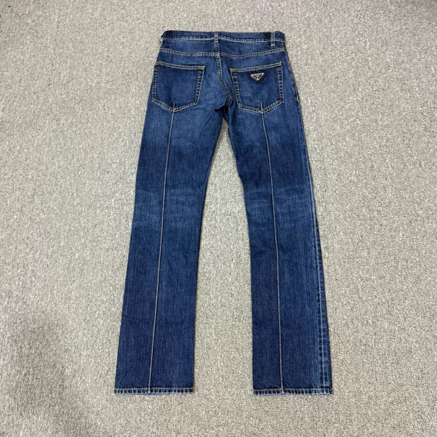 Prada Prada Blue Back Triangle Logo Jeans 30 Unused Tags Size US 30 / EU 46 - 2 Thumbnail