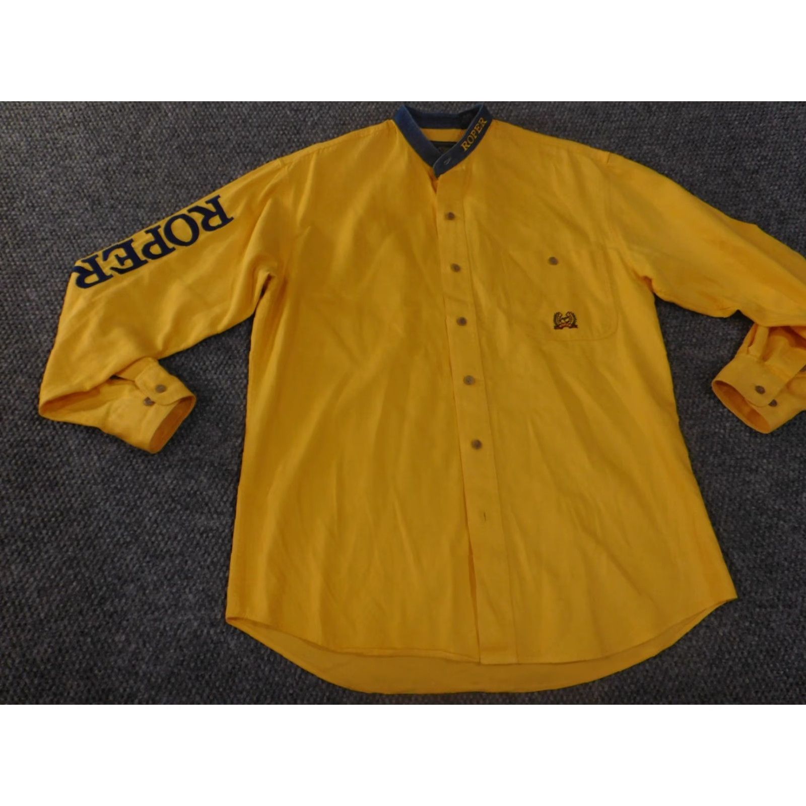 Roper Roper Shirt Mens S Small Yellow Embroidered Western Button Up Cowboy Rodeo Shirt Size US S / EU 44-46 / 1 - 2 Thumbnail
